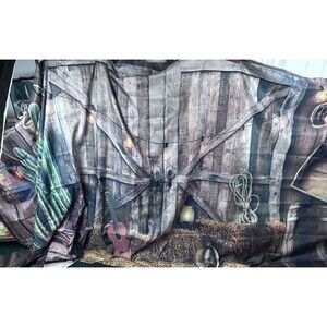 OurWarm 12.8X5Ft Western Cowboy Backdrop Party Decorations Wild West